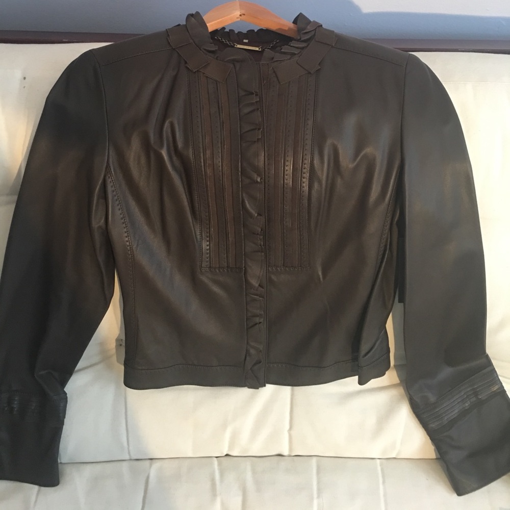 Brown leather jacket. Buttery soft. NWT